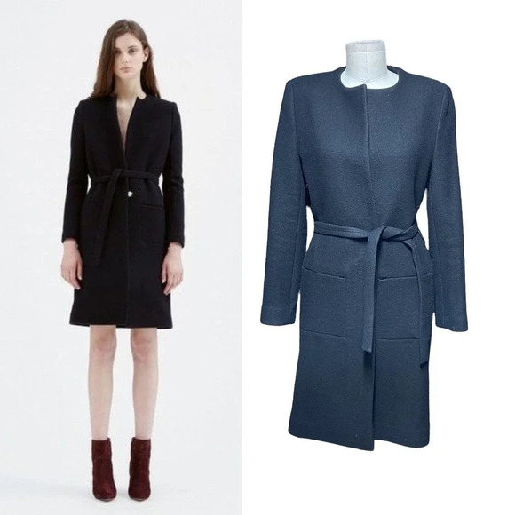 IRO Kila Coat Jacket Black Wool Blend Size 38 / US 6 - Picture 1 of 11